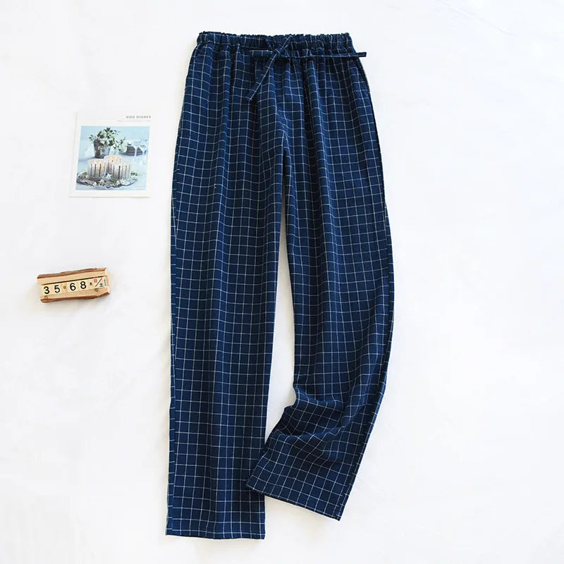 Pantalon Pyjama Femme Coton - Pantalon Large Fluide Gaze Coton Pyjama Été Confortable Lounge Wear Home Pants