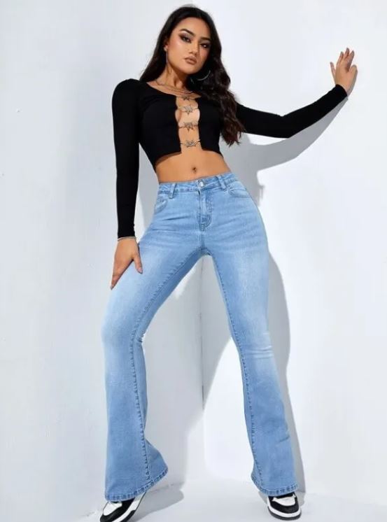 Pantalon Extensible Slim à Taille Haute pour Femmes, Style Décontracté