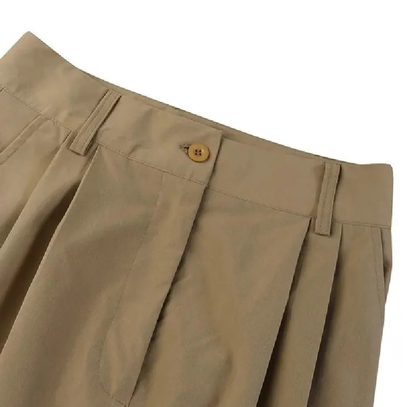Pantalon Large Lin Femme Palazzo - Pantalon Large Fluide Taille Haute Été Baggy Confortable Imprimé ou Uni