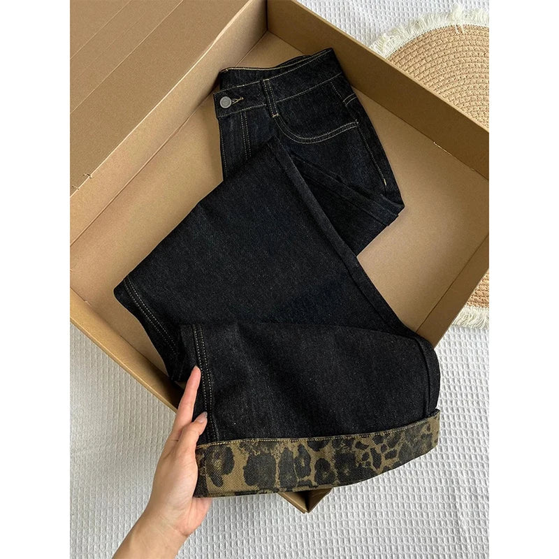 Jean Femme High Waist Wide Leg - Pantalon Denim Straight Vintage Y2K Streetwear Casual Chic 2025