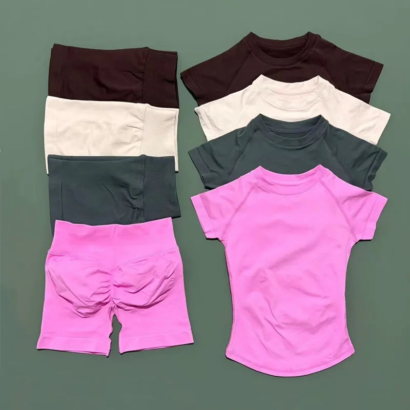 Ensemble Sport Femme 2 Pièces – Top & Legging Seamless Yoga