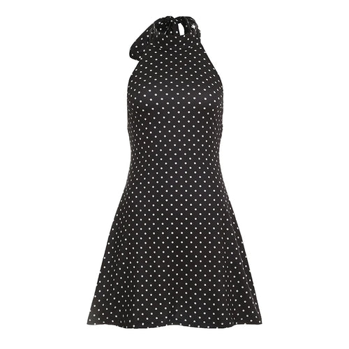 Robe Halter à Pois pour Femme – Élégante & Sexy