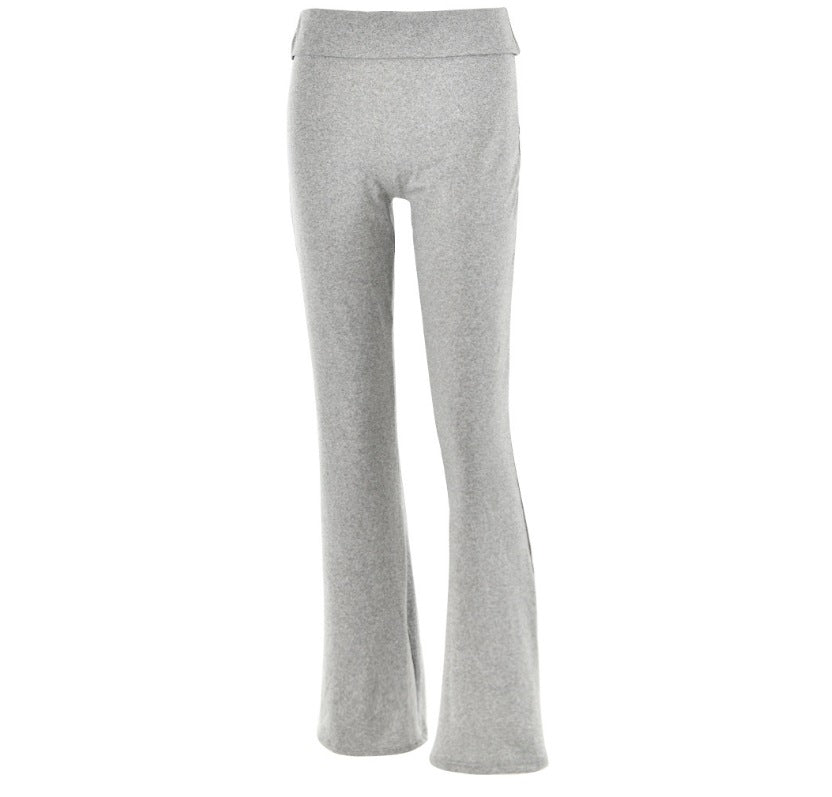 Pantalon noir taille haute slim pour femmes